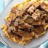 What is beef stroganoff best served with?