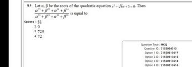 Roots Of The Quadratic Equation X2