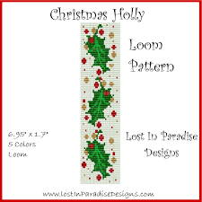 christmas holly loom pattern lost in