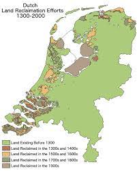 More vector maps of the netherlands. Land Reclamation In The Netherlands 1300 Vs 2000 Brilliant Maps