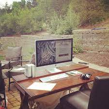 Simple Desks Outdoor Workspace