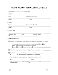 free texas bill of forms 5 pdf