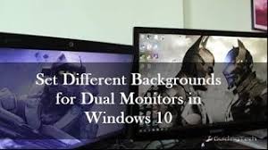 windows 10 dual monitor setup