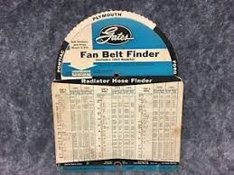 Details About 1963 Gates Rubber Co Fan Belt Radiator Hose Finder Auto Parts Store Chart A 220