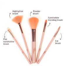 ny bae pro makeup brush set blending brush flat brush powder brush blush brush highlighter brush fan brush lip brush soft bristles br