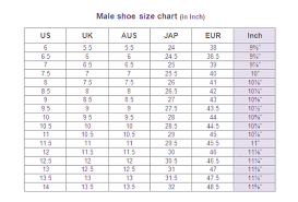 Male Shoes Size Conversion Page Glamwearballroom Com