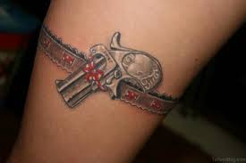 Unique gun holster tattoo design best picture. 72 Brilliant Gun Tattoos Design On Thigh