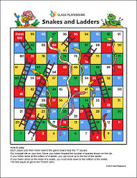 printable snakes and ladders game