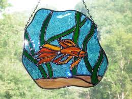 stained glass betta fish suncatchers