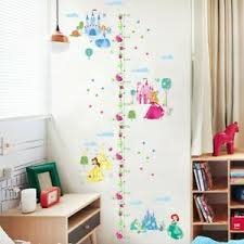 Details About Disney Princess Growth Height Chart Measure Wall Sticker Baby Girl Room Gift