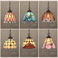 Tiffany Style Cone Dome Pendant Lamp Glass 1 Light Stained Glass Hanging Light For Dining Room Takeluckhome Com
