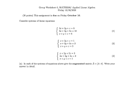 Math3200 Applied Linear Algebra Friday