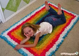 upcycled latch hook rug made by marzipan