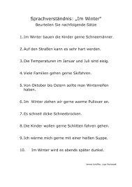 Schneemann suppe text als pdf : Sprachverstandnis Wintersatze Therapiematerial Fur Die Logopadie Madoo Net