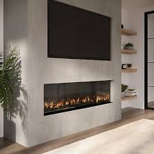 Inset Media Wall Electric Fireplace