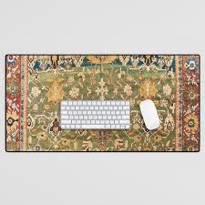 abrashed persian rug print desk mat