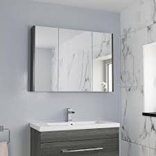 3 door mirror cabinet 900mm width