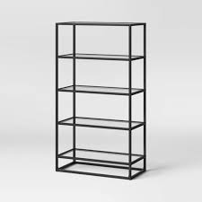 58 25 5 shelf ada bookshelf with glass