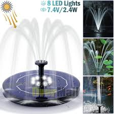 Led Lights Solar Powered Fountain Water