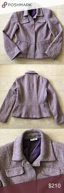 Miu Miu Tweed Wool Blazer Jacket Purple Pink Miu Miu
