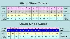 66 Surprising Boy And Girl Shoe Size Chart