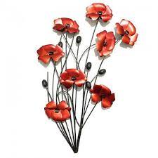 Red Poppy Wall Art Black Country