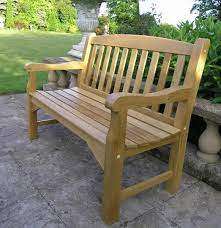 Solid Oak Garden Bench 2 Seater 4ft