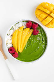 green mango smoothie bowl purely kaylie