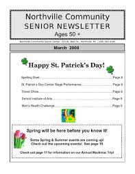 senior newsletter march 2008
