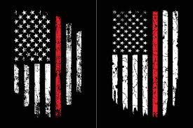 distressed flag thin red line design