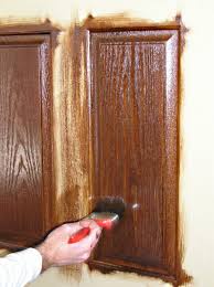 staining a fiberglass door the