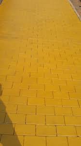red yellow gray bricks paver block
