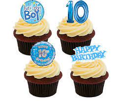 10th birthday boy edible cupcake