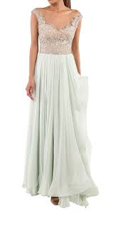 Reem Acra Embroidered Chiffon Gown Designer Dress Rental