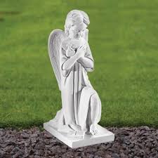 Angel 43cm Marble Resin Garden Statue