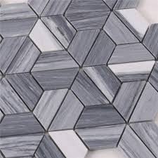 We carry a large assortment of natural stacked stone. Hta6 Arrow Shape White Gray Stone Marble Mosaic Backsplash Tile