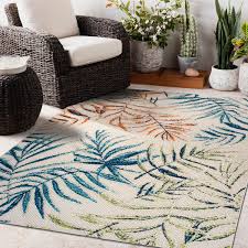 rug outdoor rug bahama palm frond