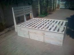 pallet king size bed frame with headboard