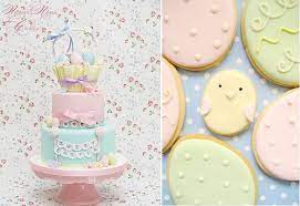 Easter Cake By Nana Amp Nana Cakes Left And Easter Egg Cookies By Hello  gambar png