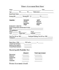 Printable Fitness Assessment Forms Fitness Assessment Test
