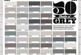 Fifty Shades Grey Showing The Full Grey Colour Chart