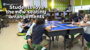 wiggling students use wobble chairs to