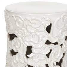 Safavieh Ceramic Garden Stool In White