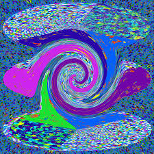 Stool Pie Chart Twirl Tornado Colorful Blue Sparkle Artistic Digital Navinjoshi Artist Created Image