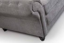 nicole grey chenille fabric corner sofa