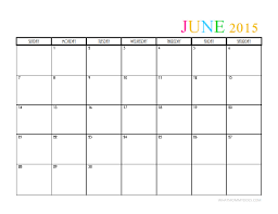 2015 Monthly Calendar Templates