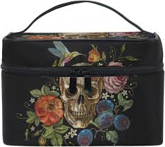 day of the dead cosmetic bag for women