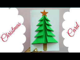 Diy Christmas Card Making Xmas Card For Kids Christmas Tree Card Simple Easy Greeting Card Cards