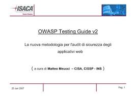 owasp testing guide v2 isaca roma