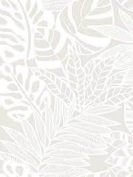 Jungle Leaves White Wallpaper Ss2573 By